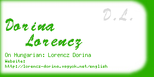 dorina lorencz business card